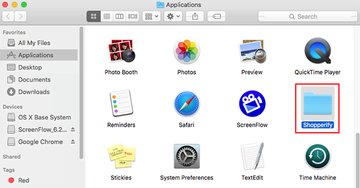 Find the malware’s icon under Applications